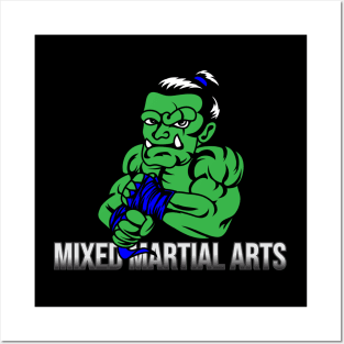 MMA FIGHTER ORC OGRE Posters and Art